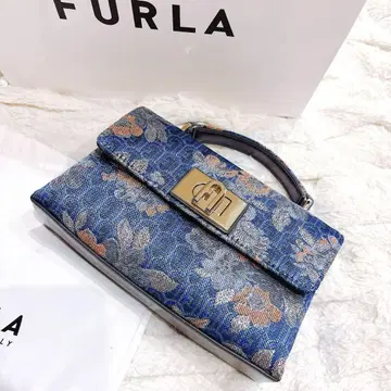 [미사용 새상품] FURLA 훌라 핸드백 자카드 2way