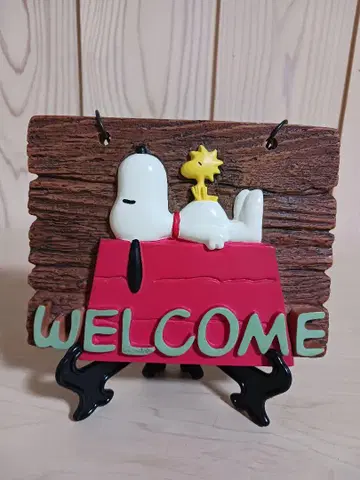 가토공예 스누피 & 우드스탁 웰컴보드 welcome