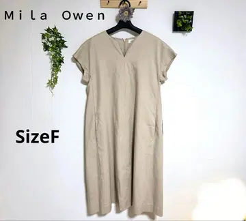 MilaOwen 프렌치 슬리브 원피스 [F] 백리본 베이지