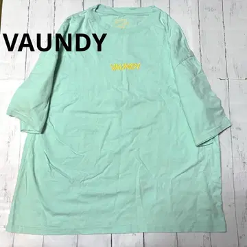 VAUNDY 자수 T셔츠 민트 L