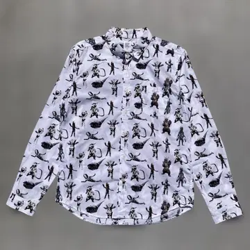 그라니프 긴팔 셔츠 츠부라야 프로덕션 괴수 올 패턴 캐릭터 구제 의류