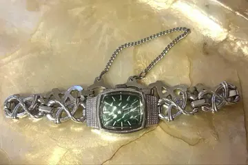 SEIKO 에메랄드 그린 손목시계 그린 다이얼 스테인리스 시계 886.