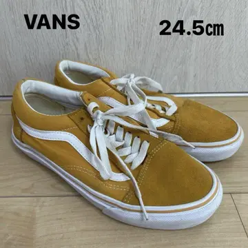 VANS 반스 스니커즈 24.5cm 겨자색 신발 남녀 공용 끈 신발