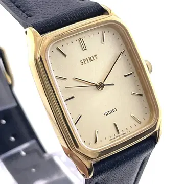 [ 작동 ] SEIKO SPIRIT 손목시계 골드 새 배터리 쿼츠