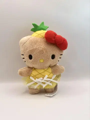 [미사용 새상품] 헬로키티 파인애플 봉제 인형 하와이