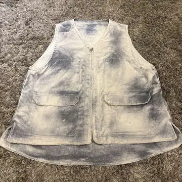 ANCELLM 24SS UNEVEN PAINT DUCK VEST