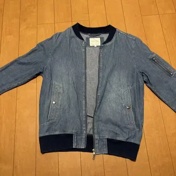 VOGUISH USED 가공 MA-1 플라이트 자켓 블루종 남성용