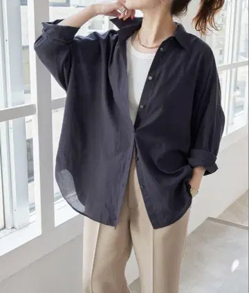 Spick & Span 가먼트 다이 카슈쿨 셔츠