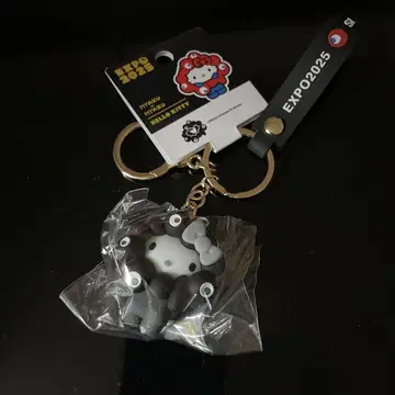 산리오 헬로키티 블랙 먄먄 키링 엑스포 행사장 한정판