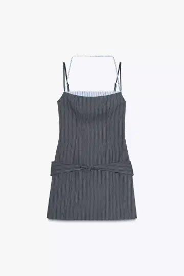 ZARA 핀스트라이프 패턴 콤비 원피스