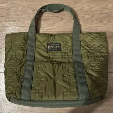 PENDLETON 올리브 그린 퀼팅 토트백