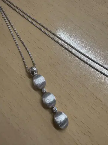 nanis 나니스 펜던트 목걸이 다이아0.1 3연