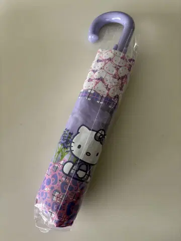 홋카이도 한정 키티 접이식 우산 라벤더