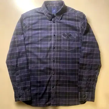 Gap 긴팔 셔츠 보라색 체크 무늬