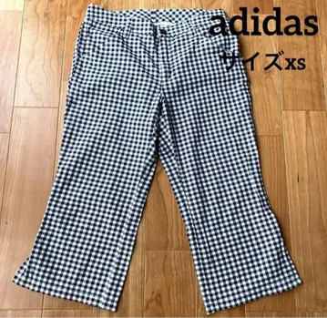 새상품급 adidas 크롭 팬츠 xs 체크 여성용 키즈 골프