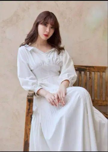 herlipto Pleated Open Shirt Dress 원피스
