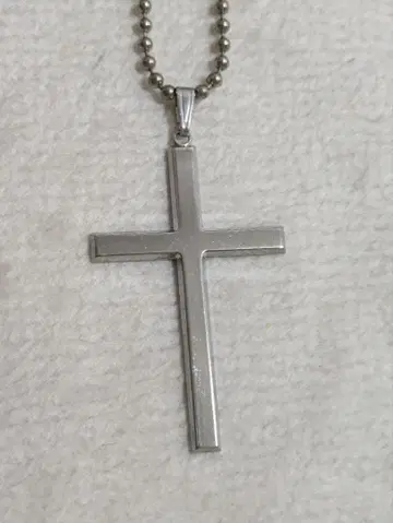 심플 크로스 목걸이 롱체인