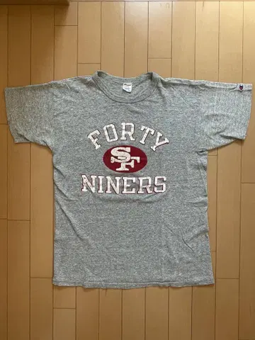 80년대 챔피온 트리코 태그 USA 제작 티셔츠 그레이 49ers NFL