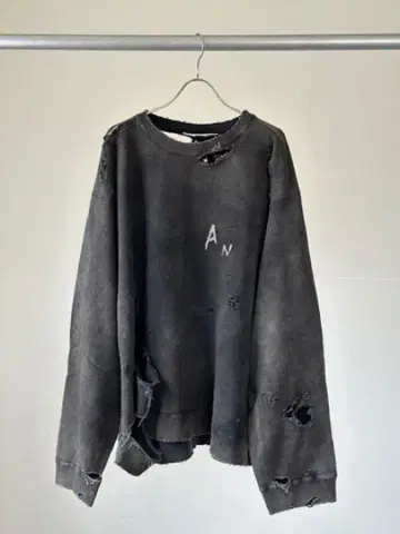 Ancellm CRASH UNEVEN OVER SWEAT SHIRT
