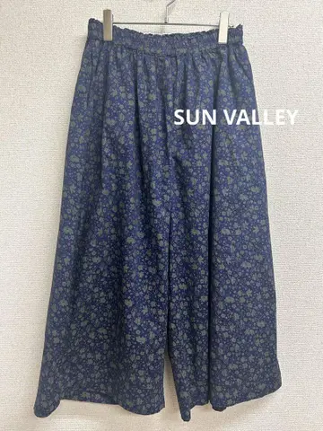[미사용 새상품] SUN VALLEY 선 밸리 꽃무늬 프린트 와이드 팬츠