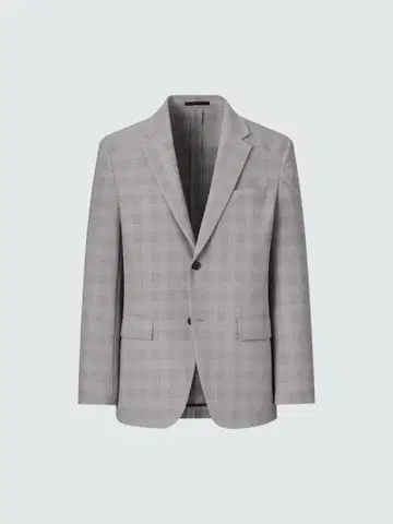 새상품급 유니클로 감동 자켓 글렌체크 그레이 XL