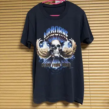 90년대 vintage airborne 미국 육군 공수부대 티셔츠