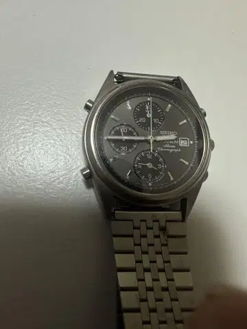 SEIKO 오토매틱 시계 크로노그래프 그레이 7T32-6000