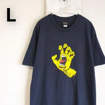 SANTACRUZ 스크리밍핸드 티셔츠 네이비 L