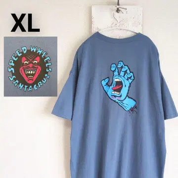 SANTACRUZ 스크리밍핸드 T셔츠 블루 XL