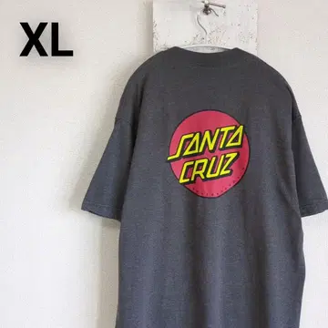 SANTA CRUZ 티셔츠 그레이 로고 백 프린트 XL
