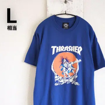 THRASHER 트레셔 매거진 T셔츠 블루 패스헤드 L 상당