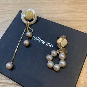 mallow ino 비대칭 귀걸이 펄 마로우이노 인스타 미츠코시
