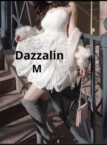 2회 착용 DAZZALIN 개더 리본 미니 원피스 M