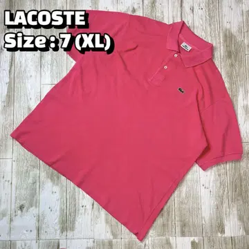 LACOSTE 반팔 피케 셔츠 핑크 7 XL 라코스테