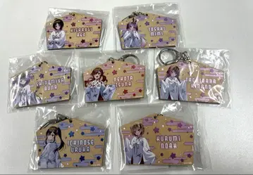 브이스포! 칸다묘진 노료마츠리 에마풍 키링 7점