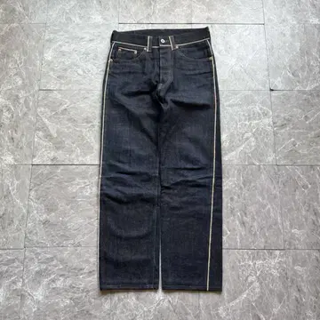 NEPENTES HOGGS 004V 데님 팬츠 셀비지 다크 네이비