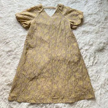 새상품급 그리드 인터내셔널 SPLASH JACQUARD 플레어 드레스