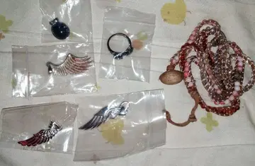 실버 목걸이 반지 팔찌 장미 날개
