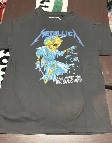 Metallica 스켈레톤 디자인 티셔츠 M 사이즈