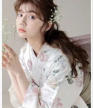 벚꽃 꽃무늬 유카타 세트 여성용