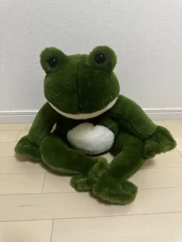 그린 컬러 개구리 봉제 인형