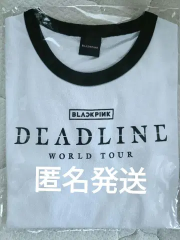 BLACKPINK DEADLINE 로고 티셔츠 크롭 숏 화이트