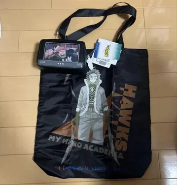 미사용 새상품 택 포함 히로아카 에코백 유니버셜 호크스 엔데버