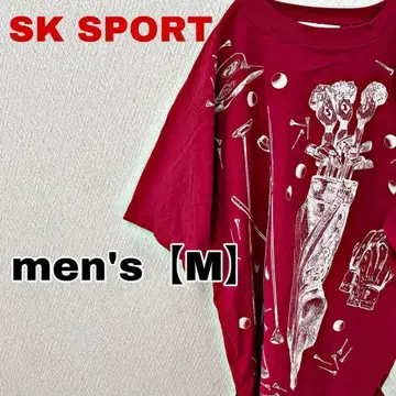 D81 [ SK SPORT ] 반팔 프린트 티셔츠 [ 남성용 M ] 레드
