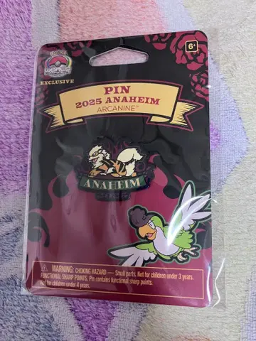 Wcs2025 애너하임 한정 핀즈 핀 배지 윈디 포켓몬 센터