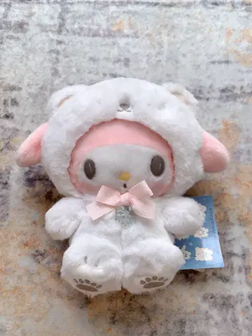 마이멜로디 봉제 인형 화이트 핑크