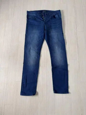다크 블루 스트레이트 데님 팬츠 W31/L32