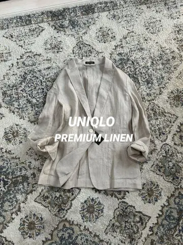 새상품 UNIQLO 프리미엄 린넨 롱 테일러드 자켓 XL