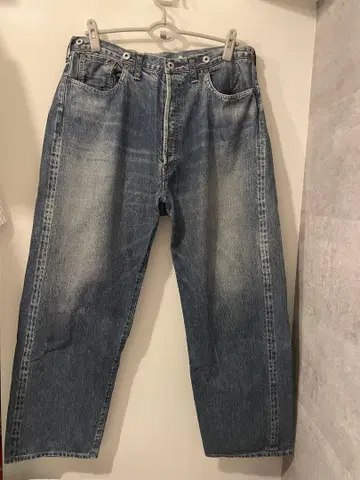 아프레쎄 No.22 Washed Wide Denim Pants