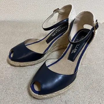 [ CASTELLER ] 23구 웨지솔 샌들 소가죽 24cm